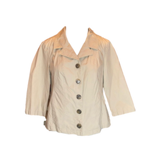 CHRISTOPHER & BANKS Khaki Lightweight Jacket Size M